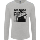 Rad Red Panda Japanese Cool Mens Long Sleeve T-Shirt Sports Grey
