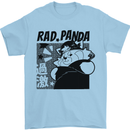 Rad Red Panda Japanese Cool Mens T-Shirt 100% Cotton Light Blue