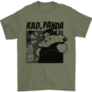 Rad Red Panda Japanese Cool Mens T-Shirt 100% Cotton Military Green