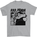 Rad Red Panda Japanese Cool Mens T-Shirt 100% Cotton Sports Grey