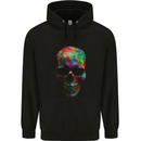 Radiantly Coloured Skull Childrens Kids Hoodie Black