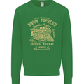 Railway Train Trainspotter Trianspotting Kids Sweatshirt Jumper Irish Green