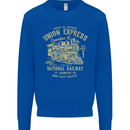 Railway Train Trainspotter Trianspotting Mens Sweatshirt Jumper Royal Blue