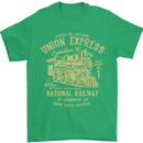 Railway Train Trainspotter Trianspotting Mens T-Shirt Cotton Gildan Irish Green