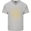 Railway Train Trainspotter Trianspotting Mens V-Neck Cotton T-Shirt Sports Grey