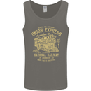 Railway Train Trainspotter Trianspotting Mens Vest Tank Top Charcoal