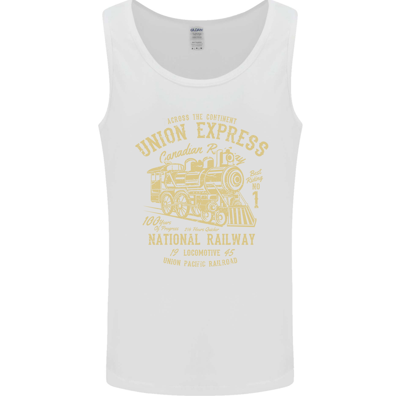 Railway Train Trainspotter Trianspotting Mens Vest Tank Top White