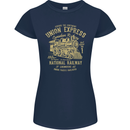 Railway Train Trainspotter Trianspotting Womens Petite Cut T-Shirt Navy Blue
