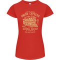 Railway Train Trainspotter Trianspotting Womens Petite Cut T-Shirt Red