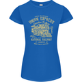 Railway Train Trainspotter Trianspotting Womens Petite Cut T-Shirt Royal Blue