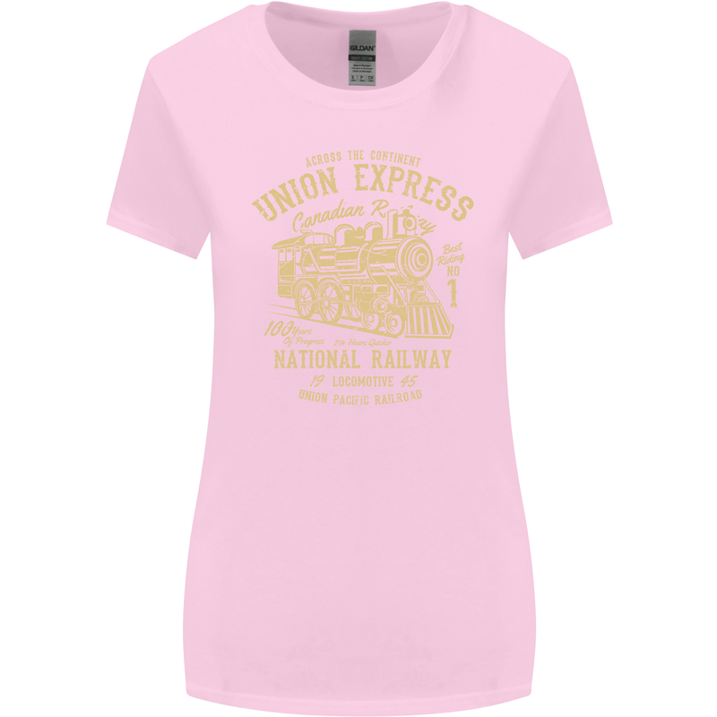 Railway Train Trainspotter Trianspotting Womens Wider Cut T-Shirt Light Pink