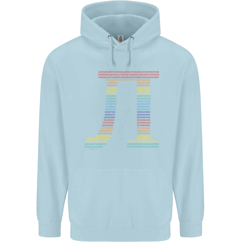 Rainbow Pie Day Maths Mathematics LGBT Childrens Kids Hoodie Light Blue