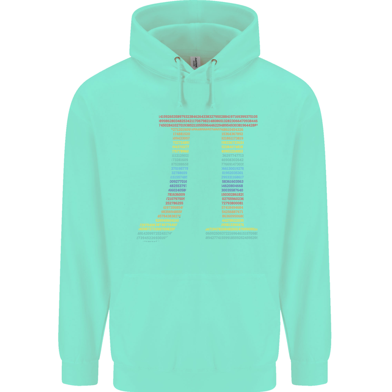 Rainbow Pie Day Maths Mathematics LGBT Childrens Kids Hoodie Peppermint
