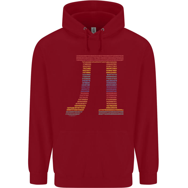Rainbow Pie Day Maths Mathematics LGBT Childrens Kids Hoodie Red