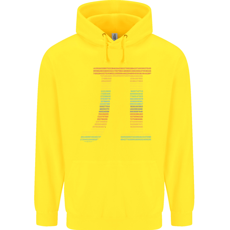 Rainbow Pie Day Maths Mathematics LGBT Childrens Kids Hoodie Yellow