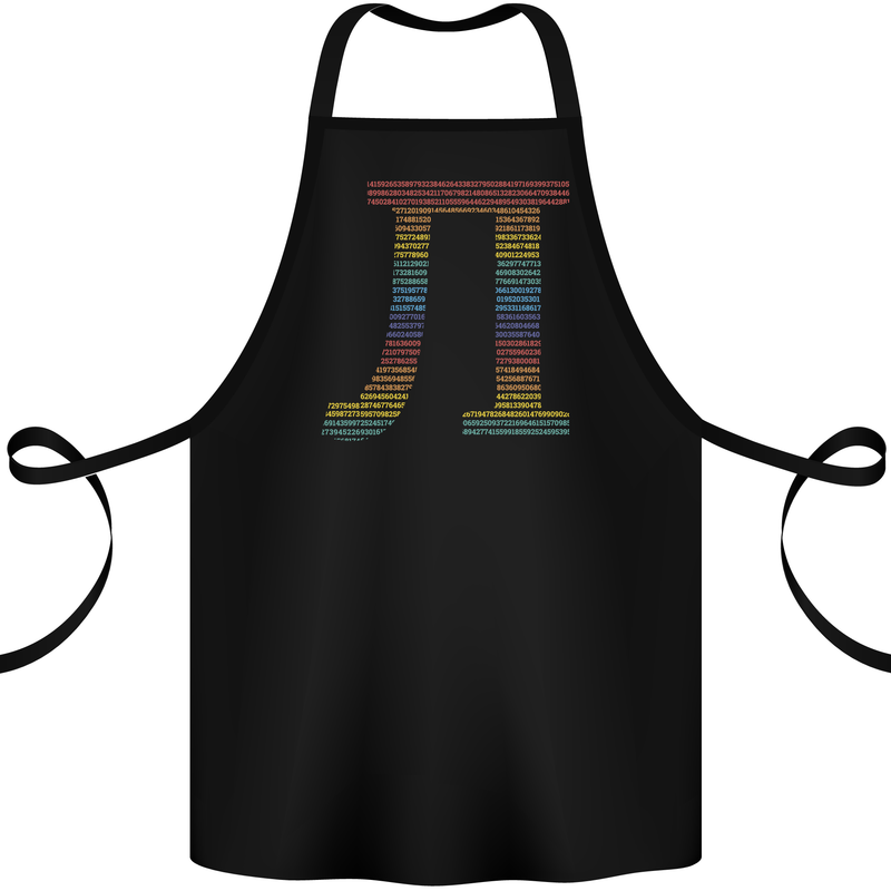 Rainbow Pie Day Maths Mathematics LGBT Cotton Apron 100% Organic Black