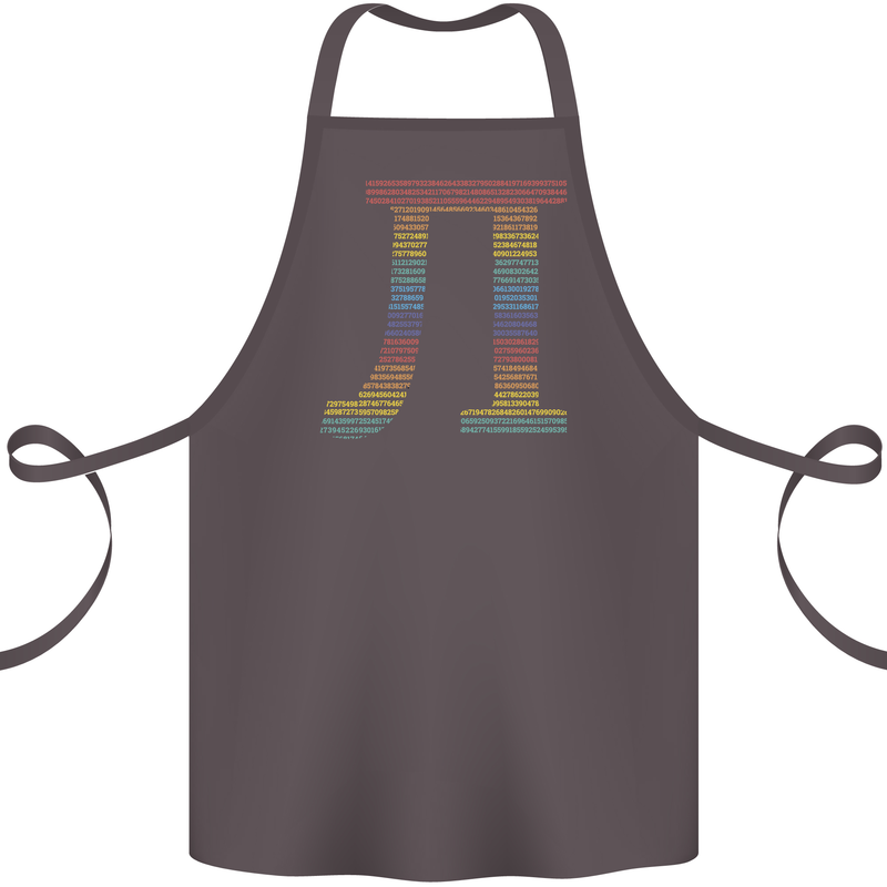 Rainbow Pie Day Maths Mathematics LGBT Cotton Apron 100% Organic Dark Grey