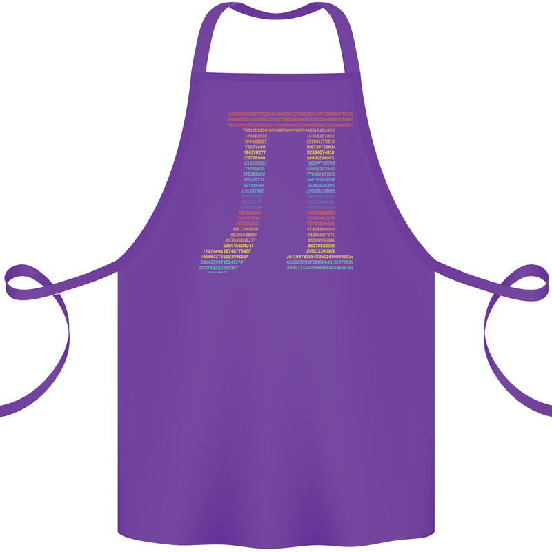 Rainbow Pie Day Maths Mathematics LGBT Cotton Apron 100% Organic Purple