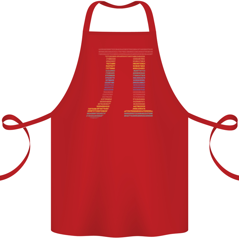 Rainbow Pie Day Maths Mathematics LGBT Cotton Apron 100% Organic Red