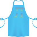 Rainbow Pie Day Maths Mathematics LGBT Cotton Apron 100% Organic Turquoise