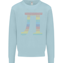 Rainbow Pie Day Maths Mathematics LGBT Kids Sweatshirt Jumper Light Blue