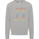 Rainbow Pie Day Maths Mathematics LGBT Kids Sweatshirt Jumper Sports Grey