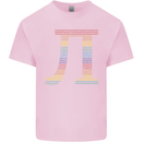 Rainbow Pie Day Maths Mathematics LGBT Kids T-Shirt Childrens Light Pink