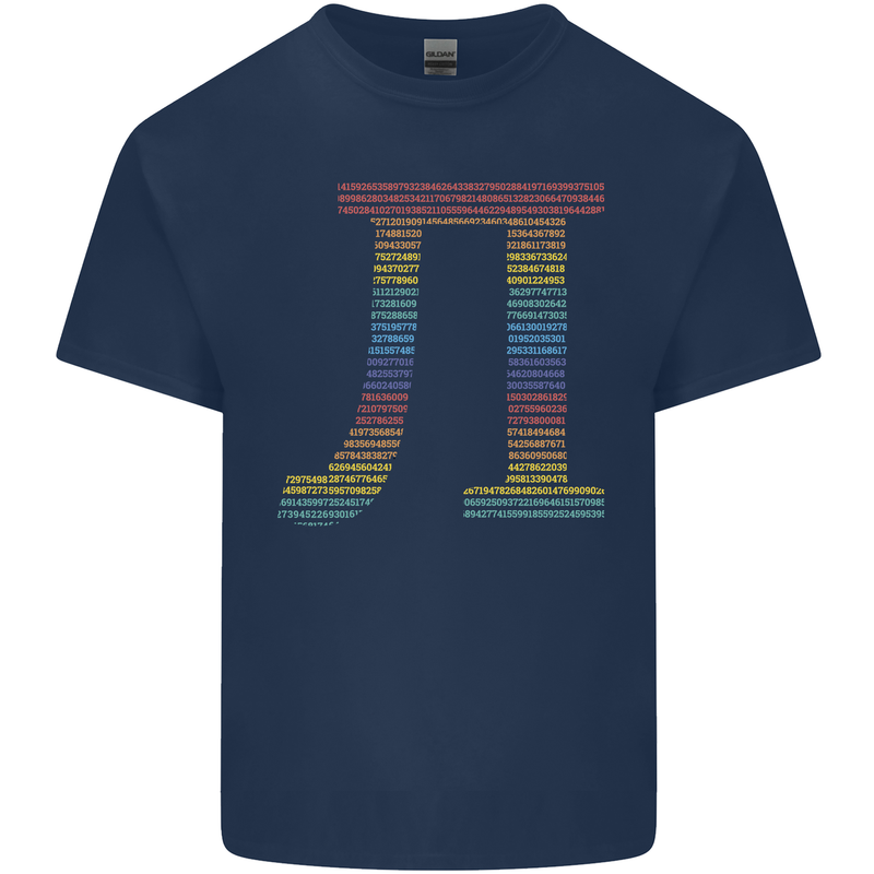 Rainbow Pie Day Maths Mathematics LGBT Kids T-Shirt Childrens Navy Blue