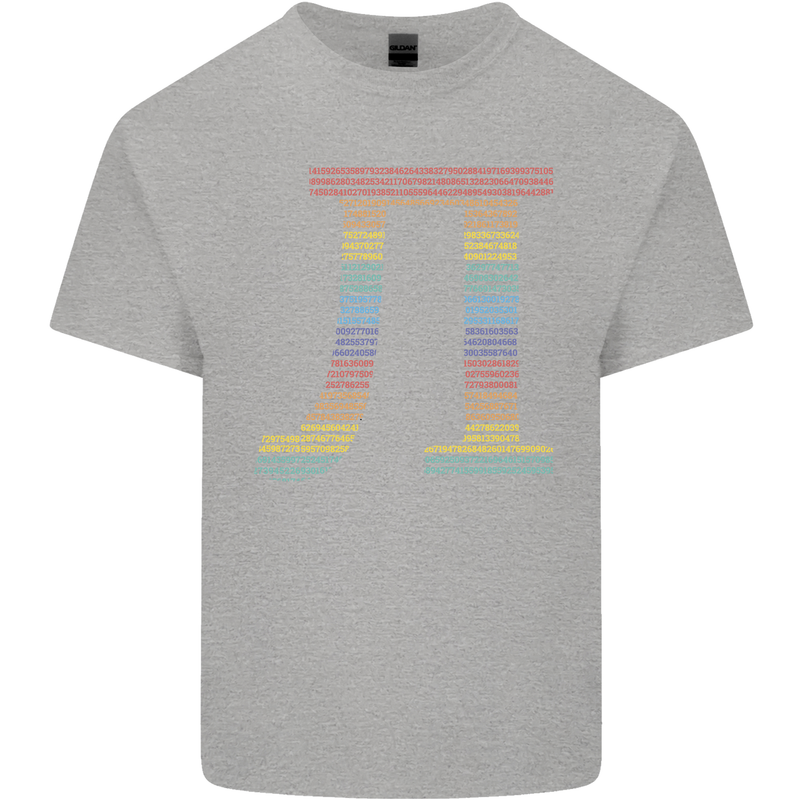 Rainbow Pie Day Maths Mathematics LGBT Kids T-Shirt Childrens Sports Grey