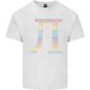 Rainbow Pie Day Maths Mathematics LGBT Kids T-Shirt Childrens White