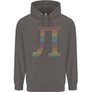 Rainbow Pie Day Maths Mathematics LGBT Mens 80% Cotton Hoodie Charcoal