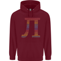 Rainbow Pie Day Maths Mathematics LGBT Mens 80% Cotton Hoodie Maroon