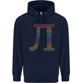 Rainbow Pie Day Maths Mathematics LGBT Mens 80% Cotton Hoodie Navy Blue