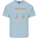 Rainbow Pie Day Maths Mathematics LGBT Mens Cotton T-Shirt Tee Top Light Blue