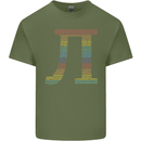 Rainbow Pie Day Maths Mathematics LGBT Mens Cotton T-Shirt Tee Top Military Green