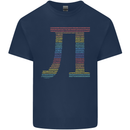 Rainbow Pie Day Maths Mathematics LGBT Mens Cotton T-Shirt Tee Top Navy Blue