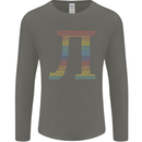 Rainbow Pie Day Maths Mathematics LGBT Mens Long Sleeve T-Shirt Charcoal