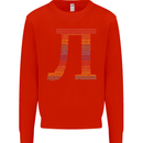 Rainbow Pie Day Maths Mathematics LGBT Mens Sweatshirt Jumper Bright Red