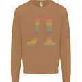 Rainbow Pie Day Maths Mathematics LGBT Mens Sweatshirt Jumper Caramel Latte