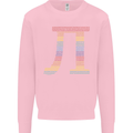 Rainbow Pie Day Maths Mathematics LGBT Mens Sweatshirt Jumper Light Pink