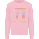 Rainbow Pie Day Maths Mathematics LGBT Mens Sweatshirt Jumper Light Pink
