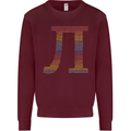 Rainbow Pie Day Maths Mathematics LGBT Mens Sweatshirt Jumper Maroon
