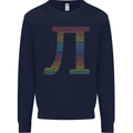 Rainbow Pie Day Maths Mathematics LGBT Mens Sweatshirt Jumper Navy Blue
