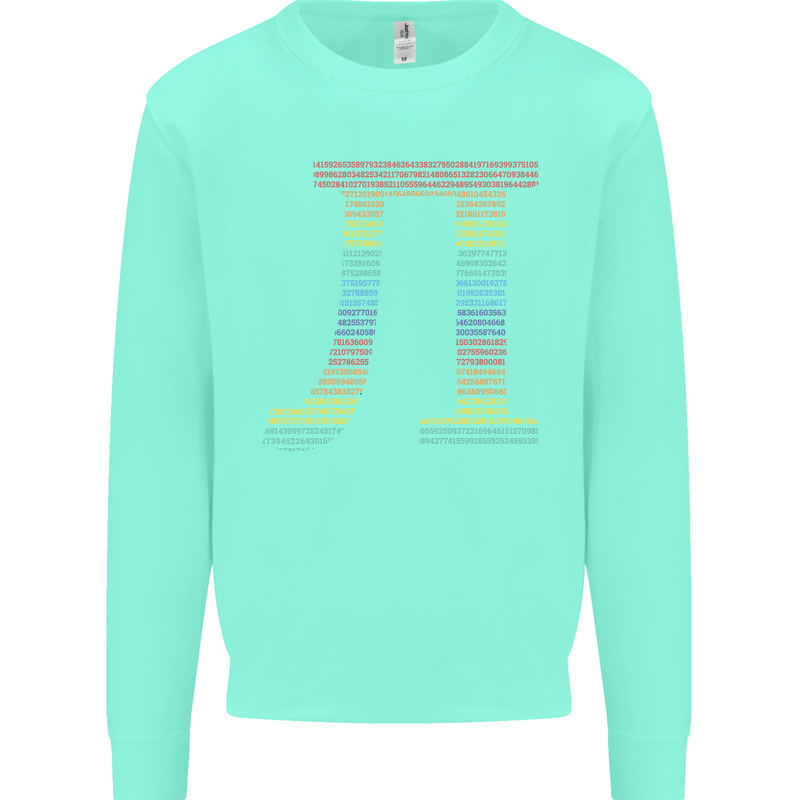 Rainbow Pie Day Maths Mathematics LGBT Mens Sweatshirt Jumper Peppermint