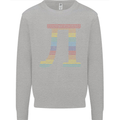 Rainbow Pie Day Maths Mathematics LGBT Mens Sweatshirt Jumper Sports Grey