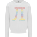 Rainbow Pie Day Maths Mathematics LGBT Mens Sweatshirt Jumper White