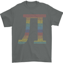 Rainbow Pie Day Maths Mathematics LGBT Mens T-Shirt 100% Cotton Charcoal
