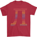 Rainbow Pie Day Maths Mathematics LGBT Mens T-Shirt 100% Cotton Red