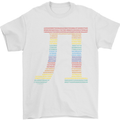 Rainbow Pie Day Maths Mathematics LGBT Mens T-Shirt 100% Cotton White