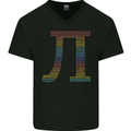 Rainbow Pie Day Maths Mathematics LGBT Mens V-Neck Cotton T-Shirt Black